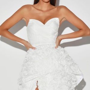 Georgiana White Strapless Maxi Dress - Bariano